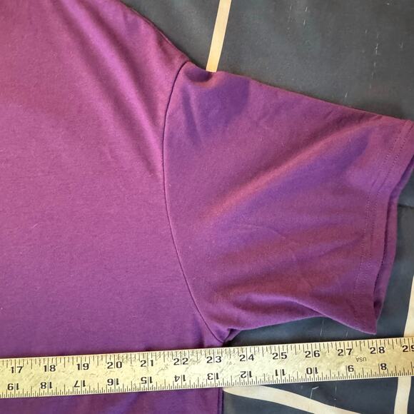 Purple XL T-Shirt Short Sleeve Soft Tri-Blend Casual Basic - Picture 3 of 6